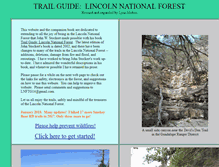 Tablet Screenshot of lincoln-nf-trails.org